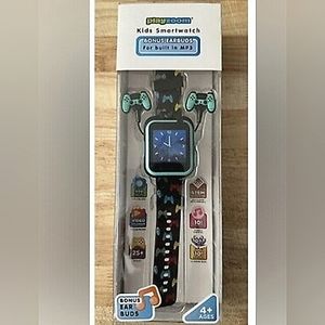 NWT☆playzoom kids Smartwatch & Bonus Earbuds Set☆STEM/Video Recording/Games++